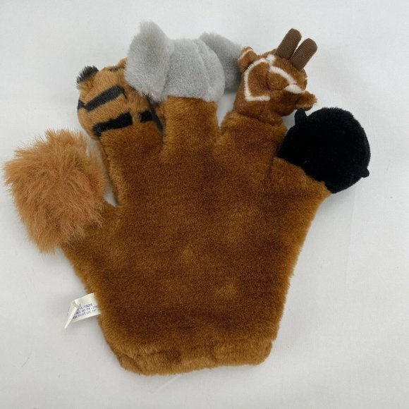 Nanco Hand Puppet Gorilla Giraffe Elephant Tiger Bear Glove Pretend Play - Picture 2 of 8